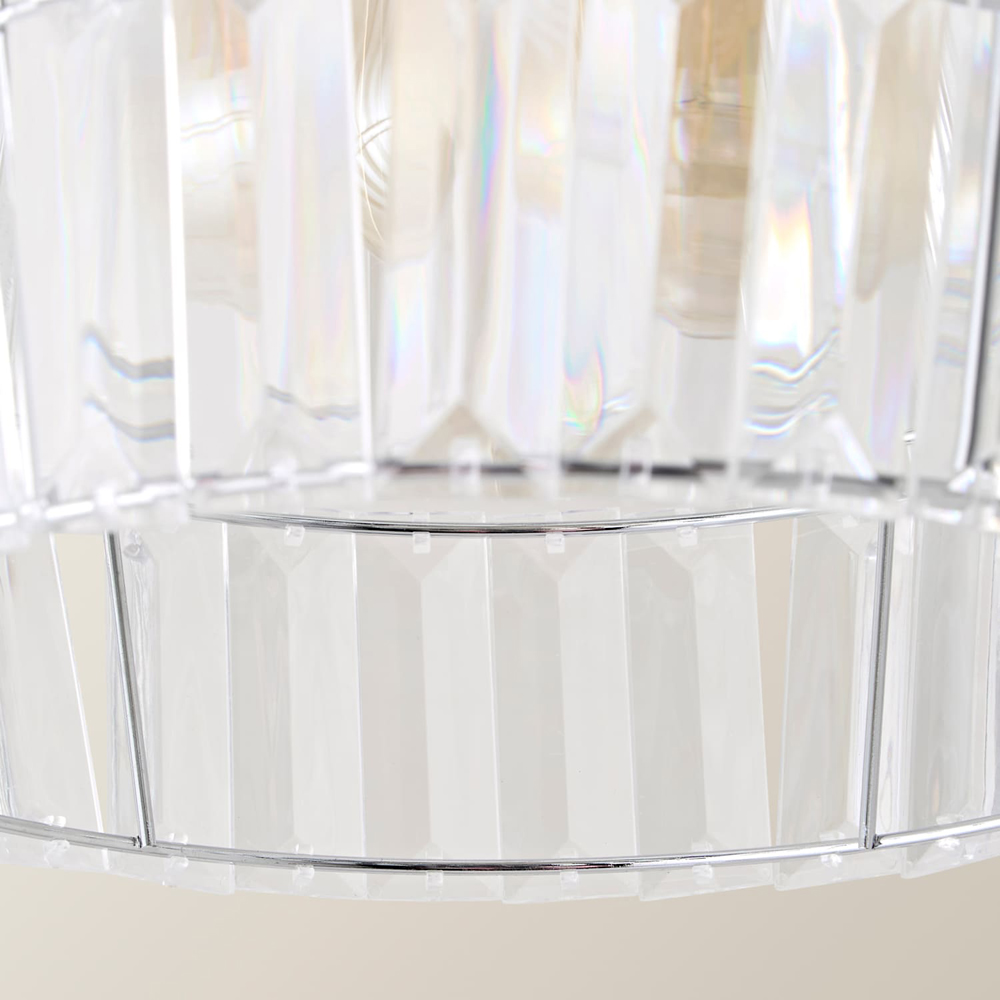 ValueLights Ellese Diamond Acrylic Easy Fit Ceiling Pendant Light Shade Image 5