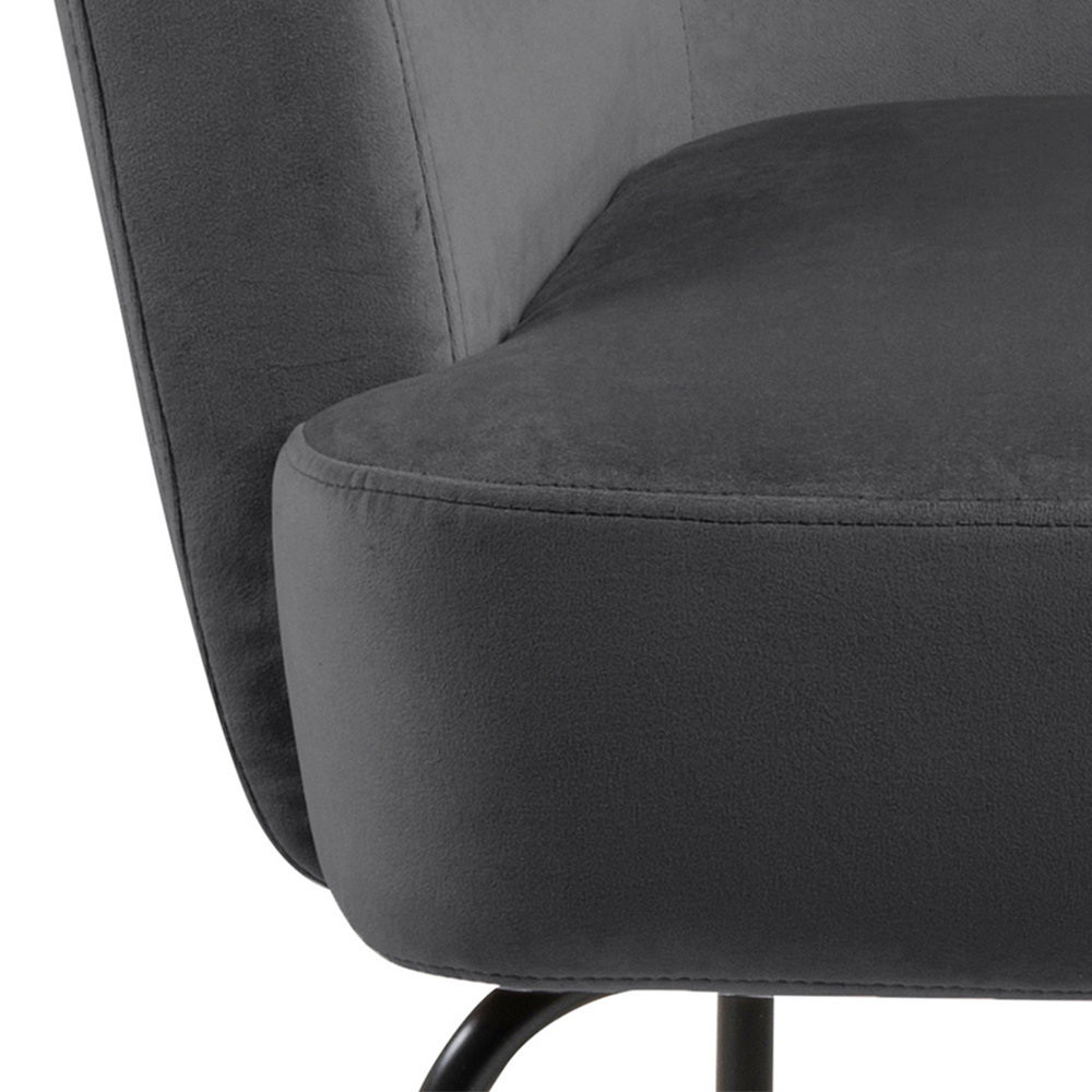 Florence Melissa Dark Grey Lounge Chair Image 5