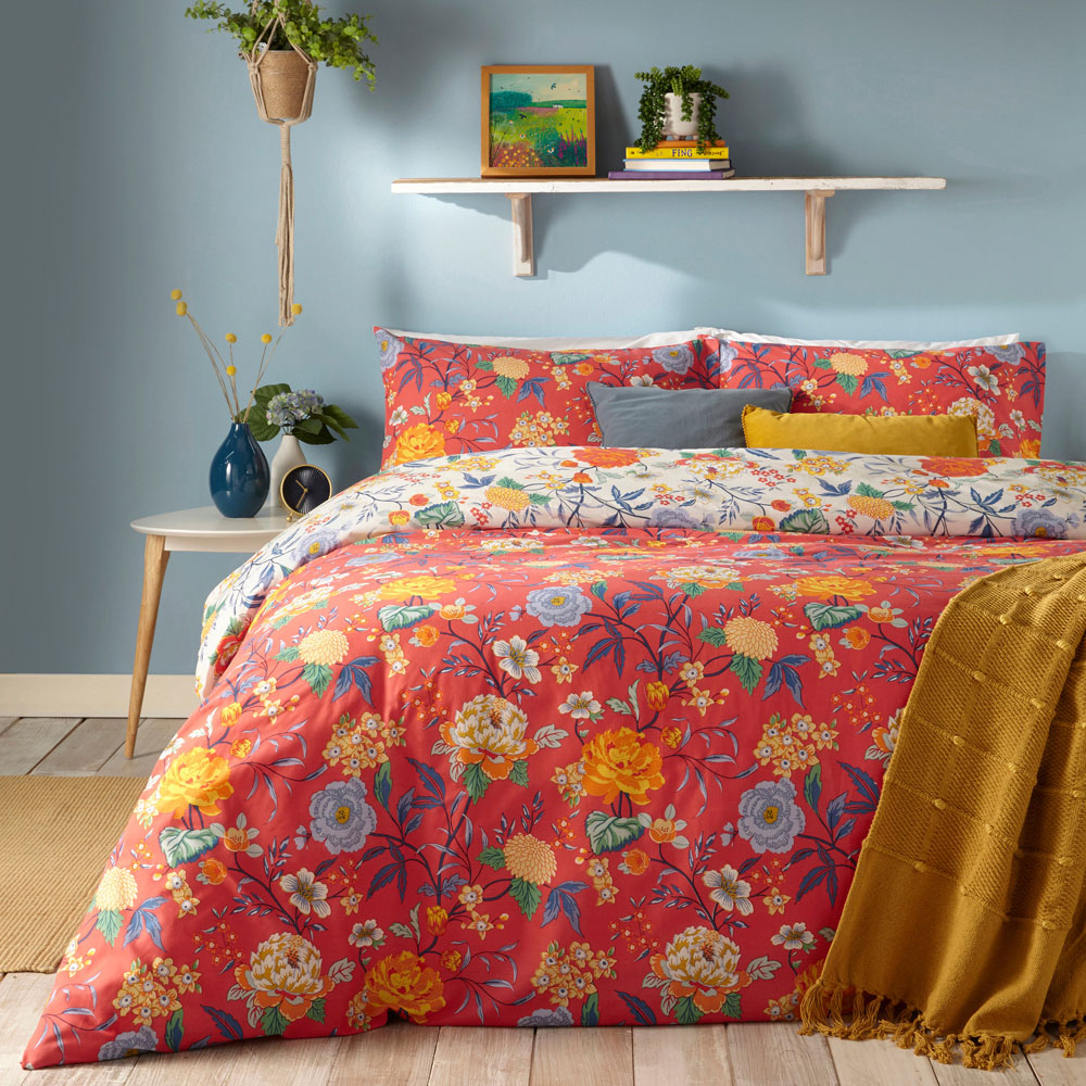 furn. Azalea Double Red Duvet Set Image 1