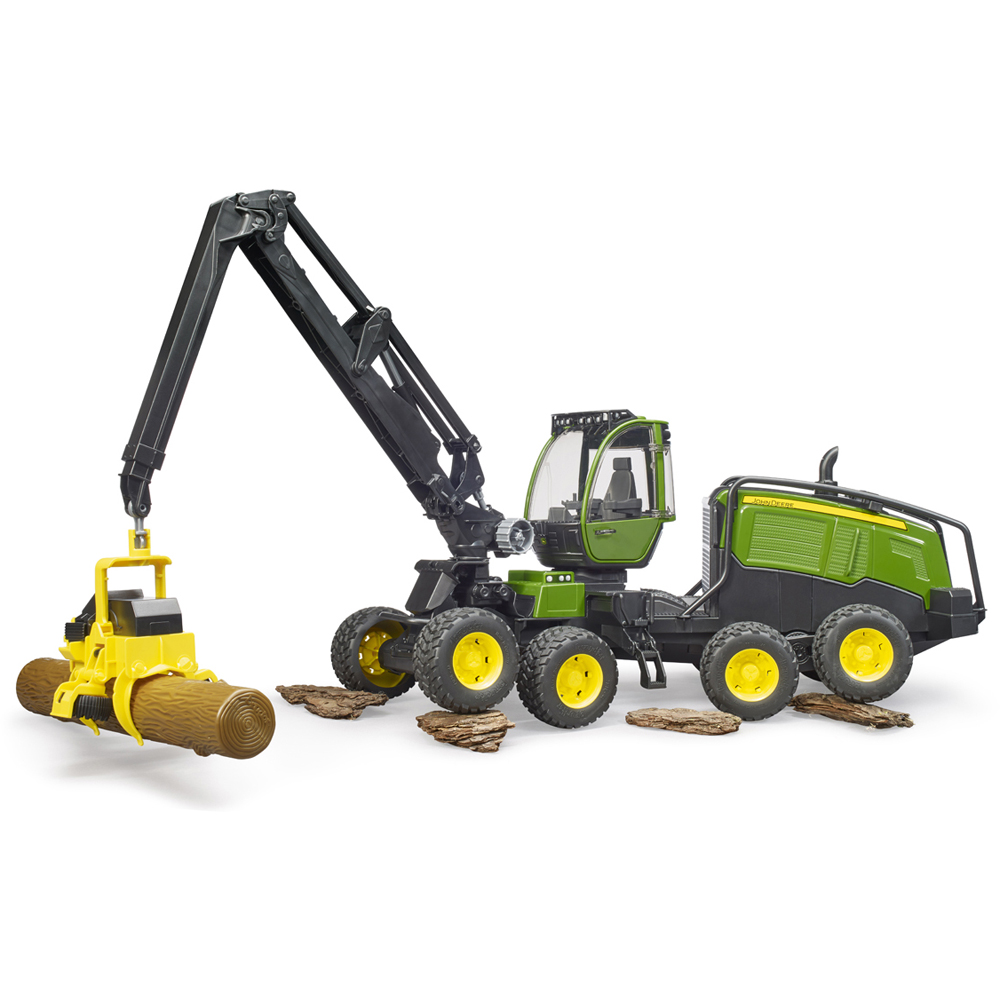 Bruder Kids John Deere 1270G Harvester Playset Model with Trunk Image 8