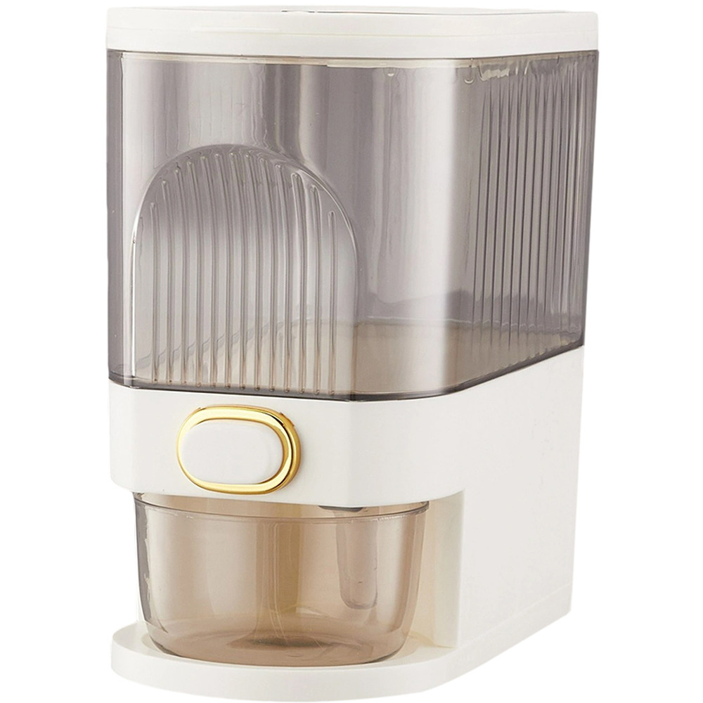Living and Home White Airtight Rice Grain Dispenser 5kg Image 1
