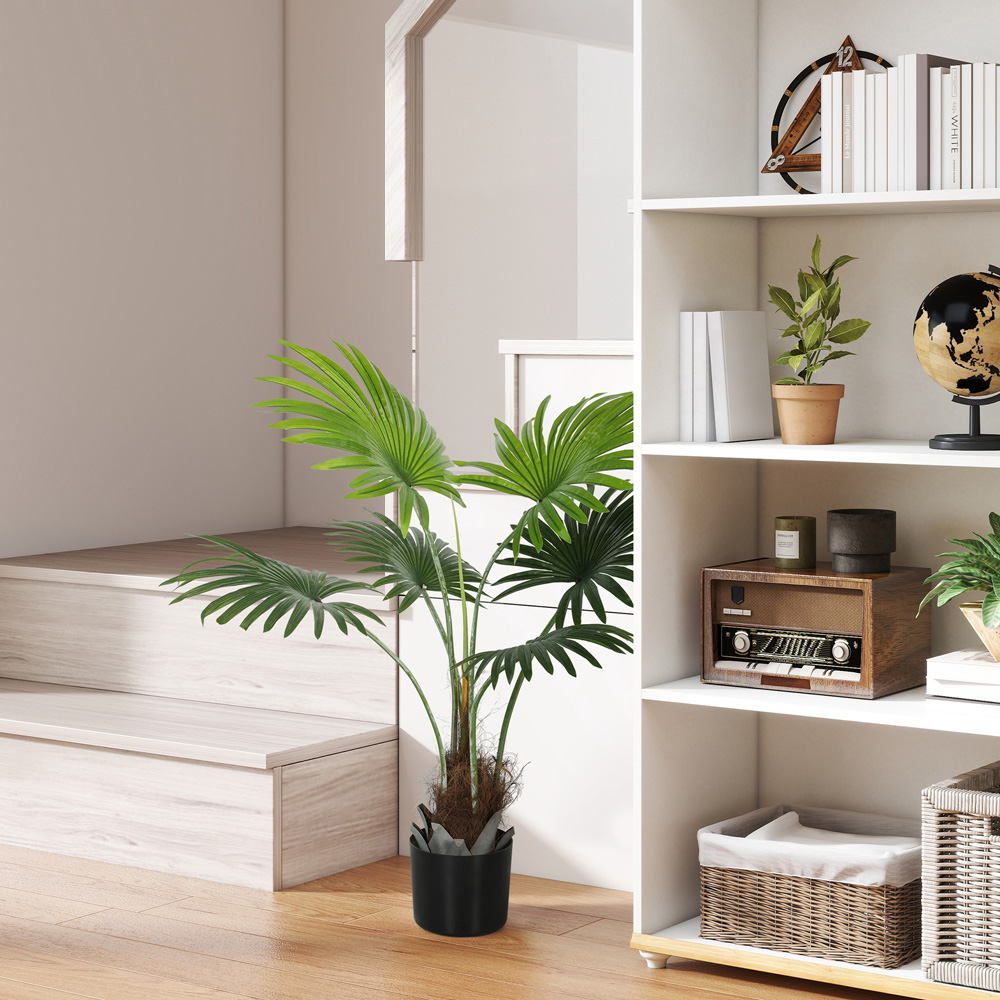 HOMCOM Palm Tree Artificial Plant Pot 94cm Image 2