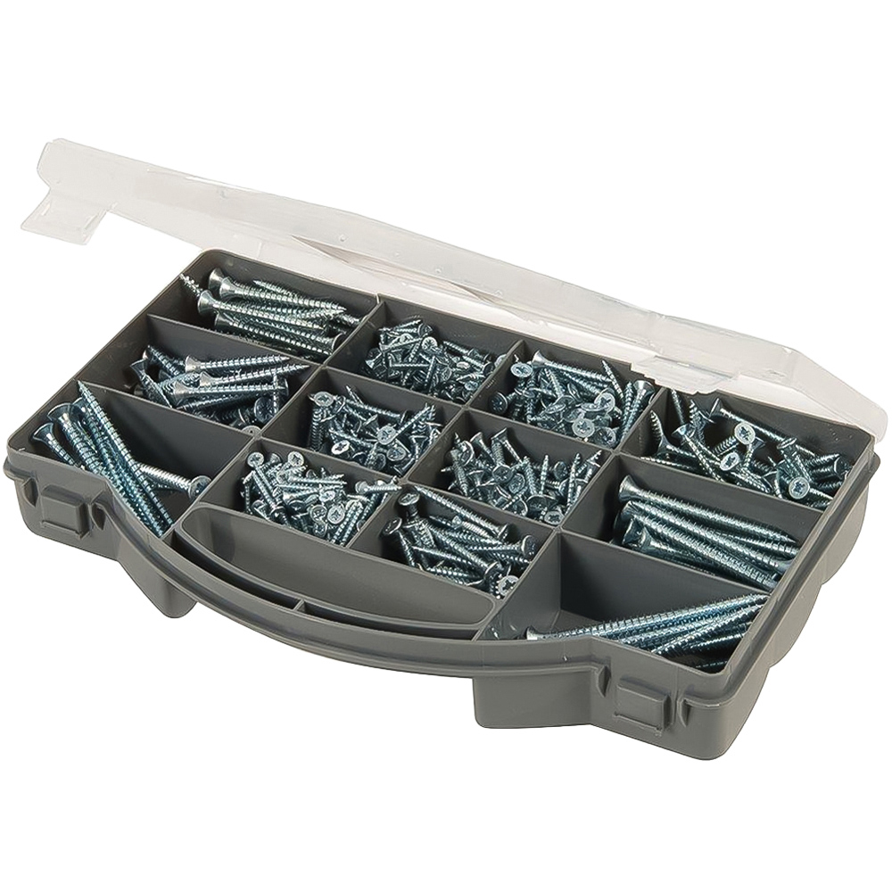 Fixman 780 Piece Zinc Plated Countersink Screws Pack Image 1