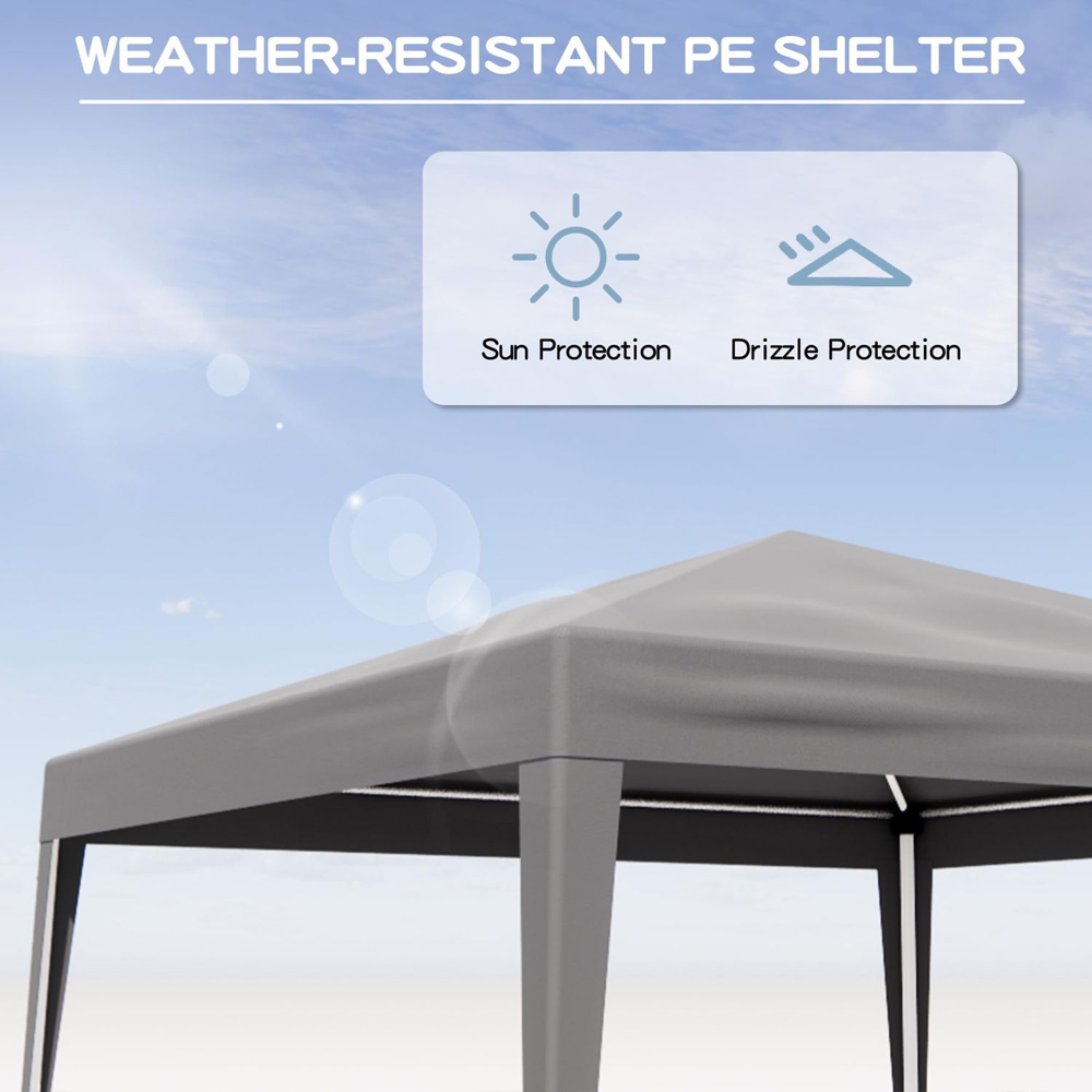 Alivio 3 x 3m Grey Foldable Pop Up Gazebo Image 5