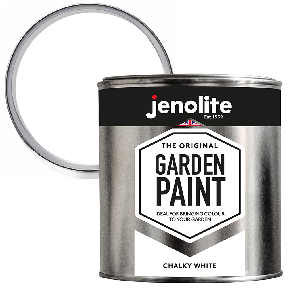 Jenolite Garden Paint Chalky White 1L Image 1