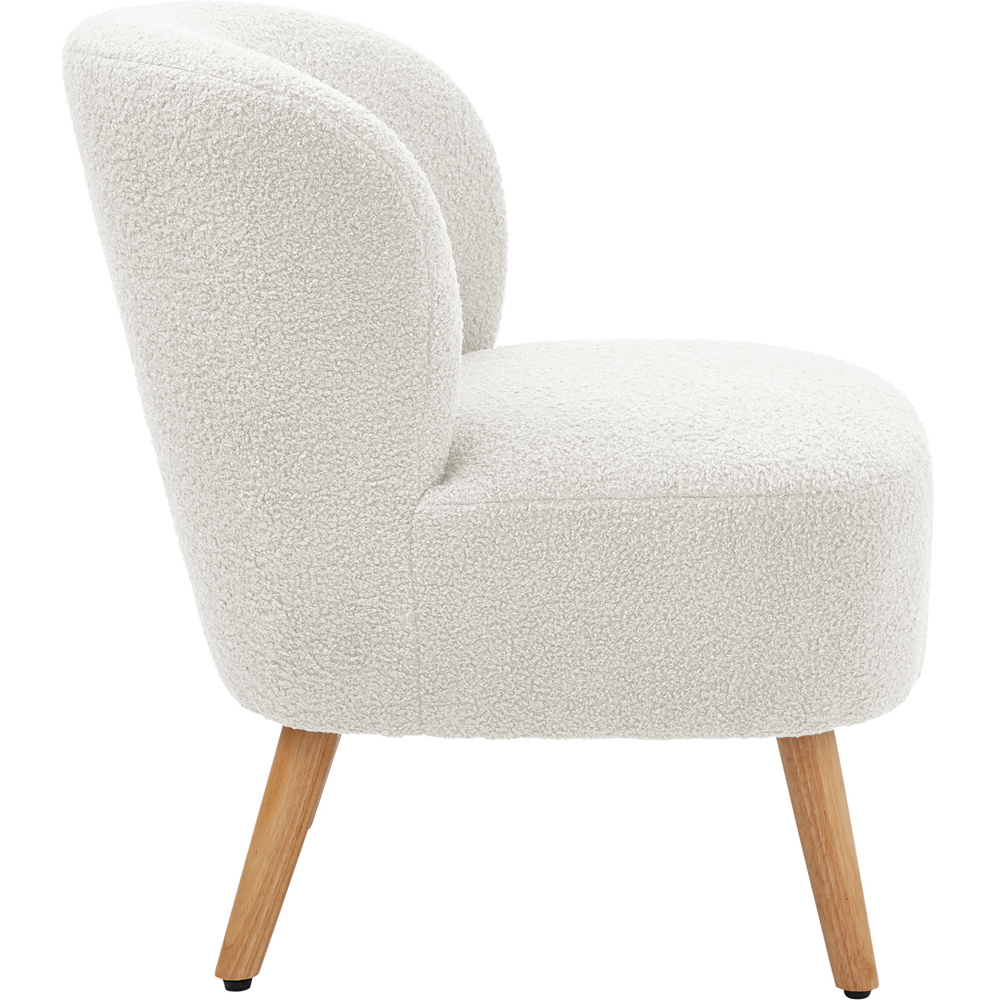 GFW Evie Cream Teddy Accent Chair Image 4