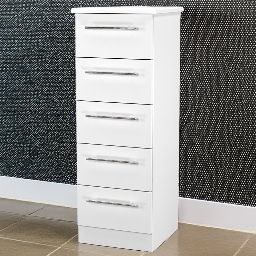 Crowndale Sherwood 5 Drawer Porcelain Matt Chest of Drawers Image 1