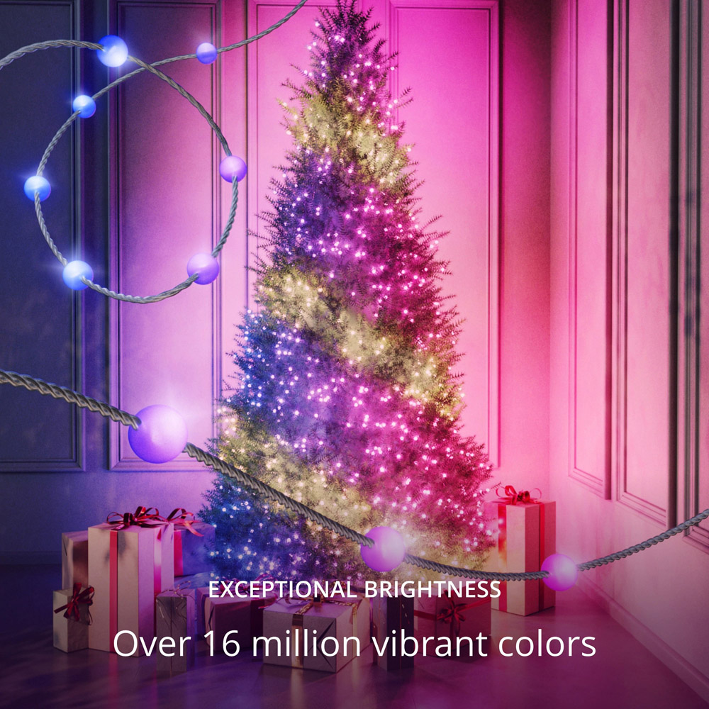 Twinkly 100 RGB Pearl Shaped LED Smart Transparent Cable USB String Light 6m Image 5