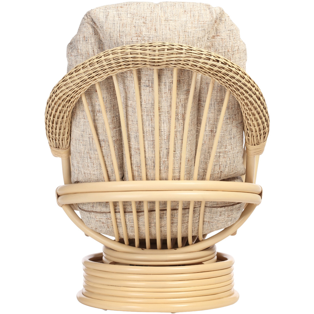 Desser Furniture Burford Natural Rattan and Farrow Swivel Rocker Chair Image 5
