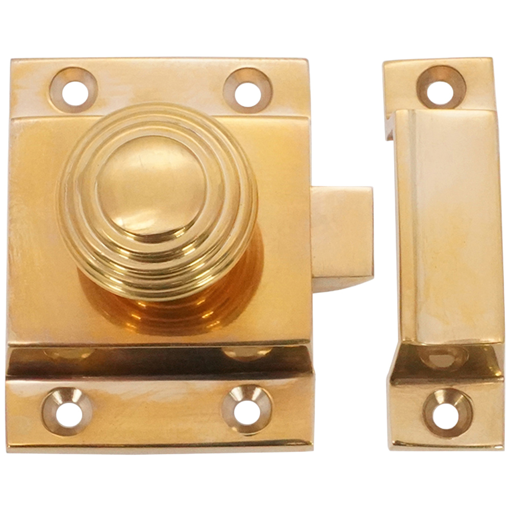 Spira Brass Beehive Polished Brass Unlacquered Cupboard Catch Image 1