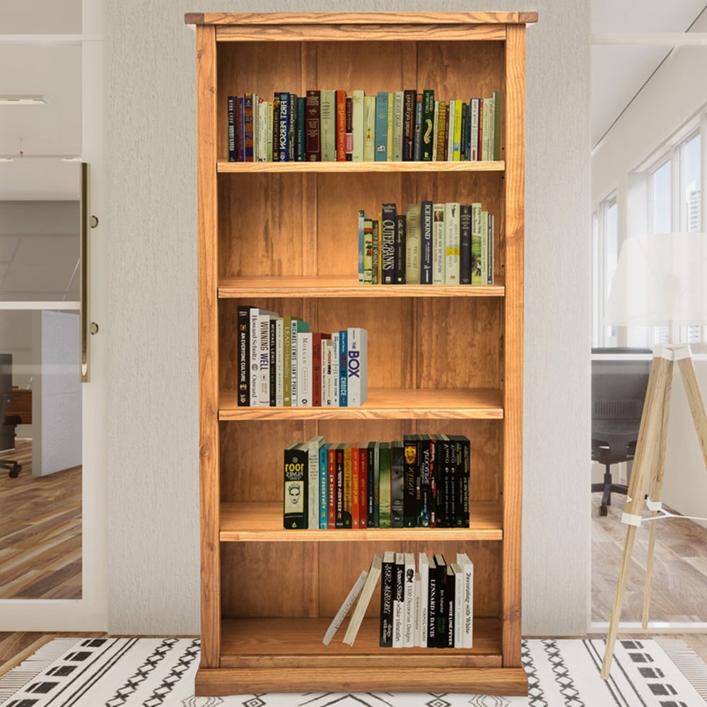 Salerno 5 Shelf Light Wood Bookcase Image 1