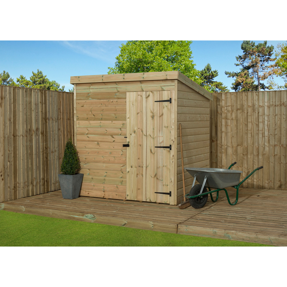 Empire Sheds 1000 6 x 3ft Door Tongue and Groove Pent Garden Shed Image 2