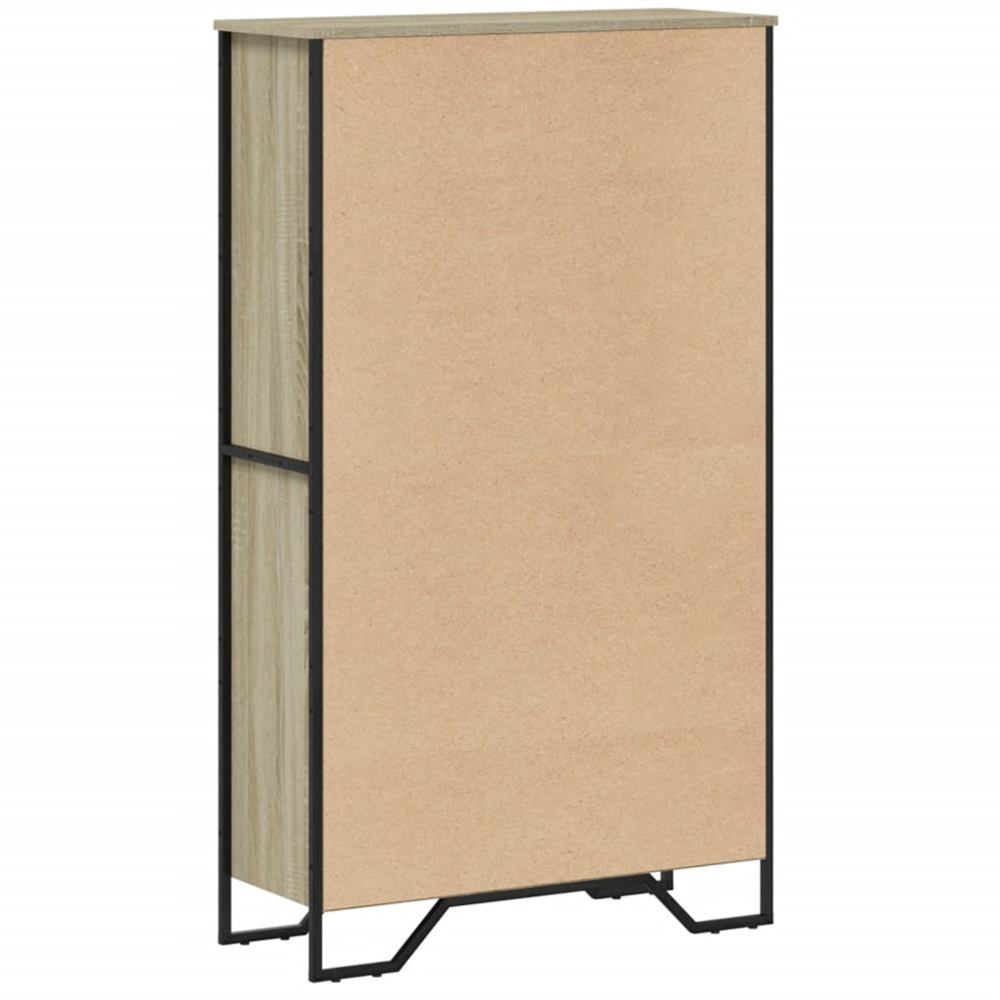 vidaXL 4 Shelf Sonoma Oak Bookcase Image 3