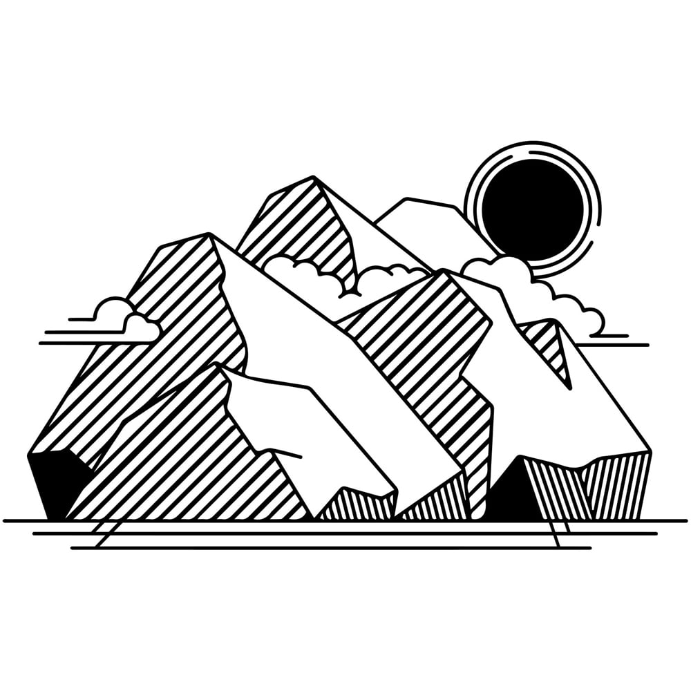 Decortie Black Minimalist Metal Modern View Wall Art No 18 Image 1