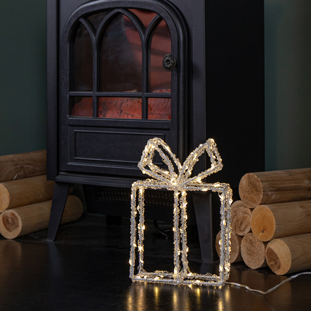 Samuel Alexander 80 Warm White LED Light Up Acrylic Christmas Present Decoration 22 x 18cm Image 7