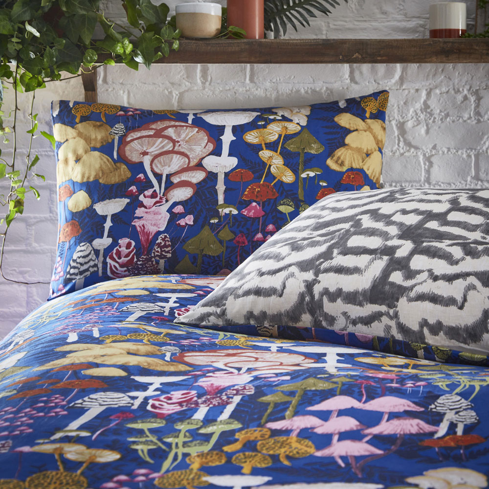 furn. Amanita Single Cobalt Duvet Set Image 3