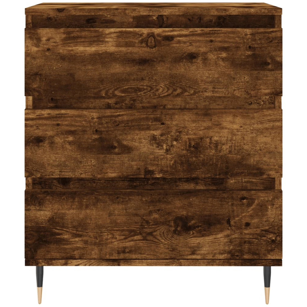 vidaXL 3 Drawer Smoked Oak Sideboard Image 5