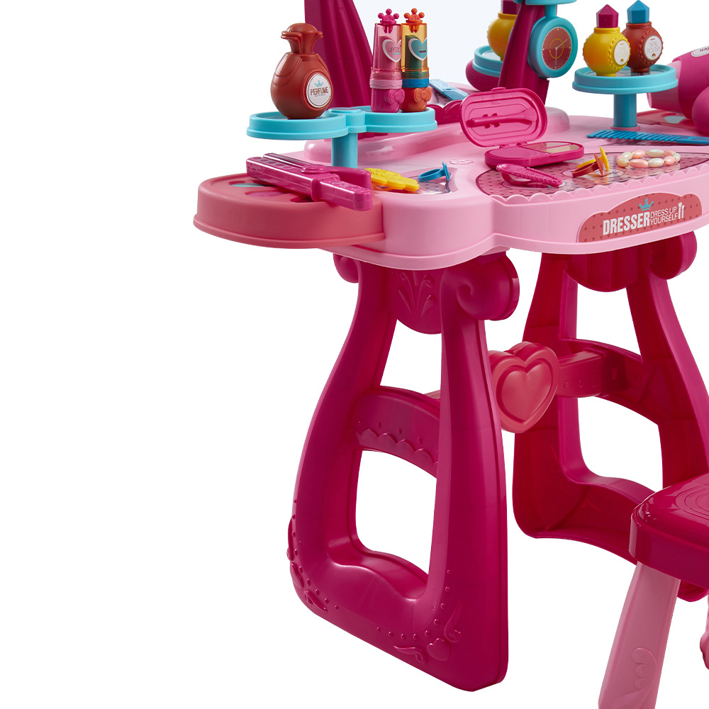 Living and Home Kids Dressing Table Toy Set with Stool Image 7