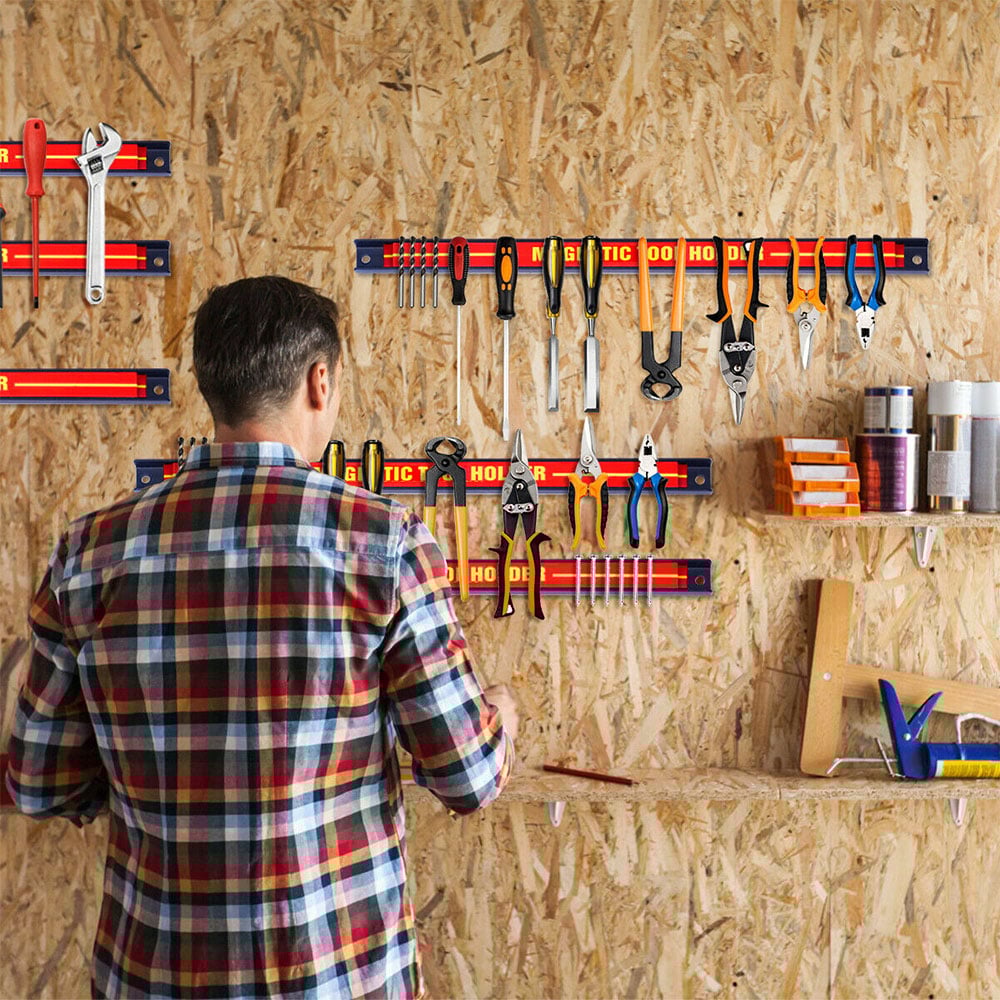 Costway Magnetic Tool Strip Holder with Mounting Screws 6 Pack Image 2