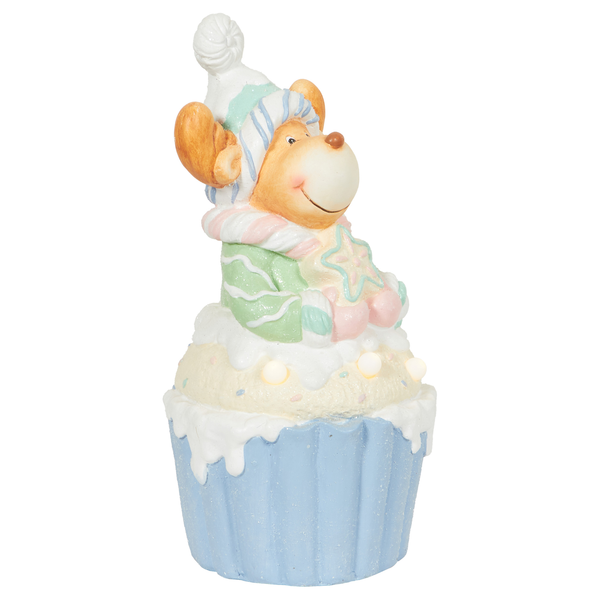 LED Reindeer Cupcake Ornament Image 4