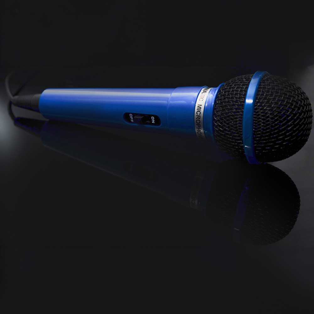 Mr Entertainer Blue Dynamic Handheld Karaoke Microphone Image 2