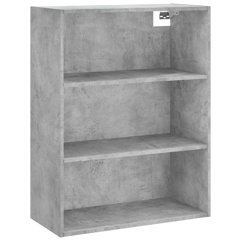 vidaXL Single Door 3 Drawer 3 Shelf Concrete Grey Highboard Image 5
