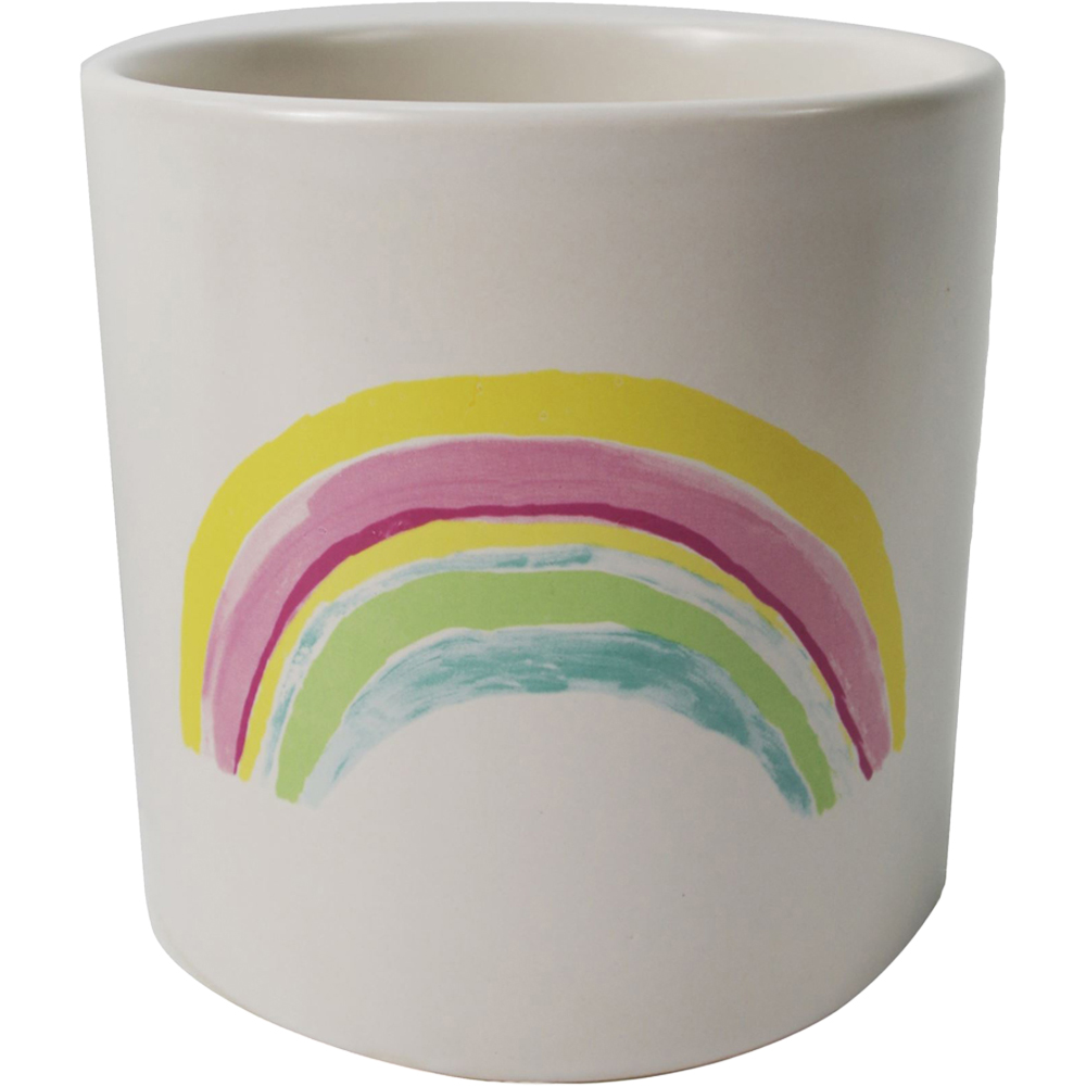 Leaf Artificial Ceramic Rainbow Multicolour Planter 12cm Image 1