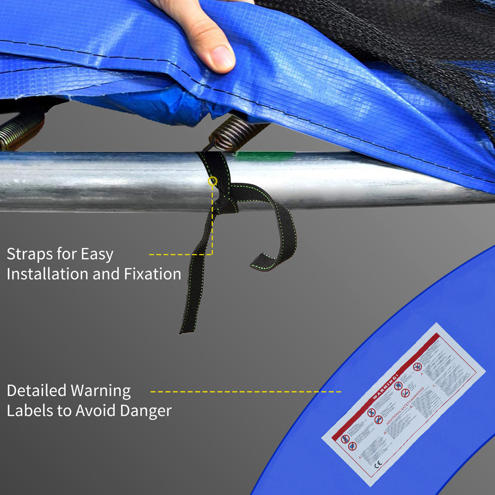 HOMCOM 12ft Multicolour Thick Foam Spring Cover Trampoline Safety Pad Image 6