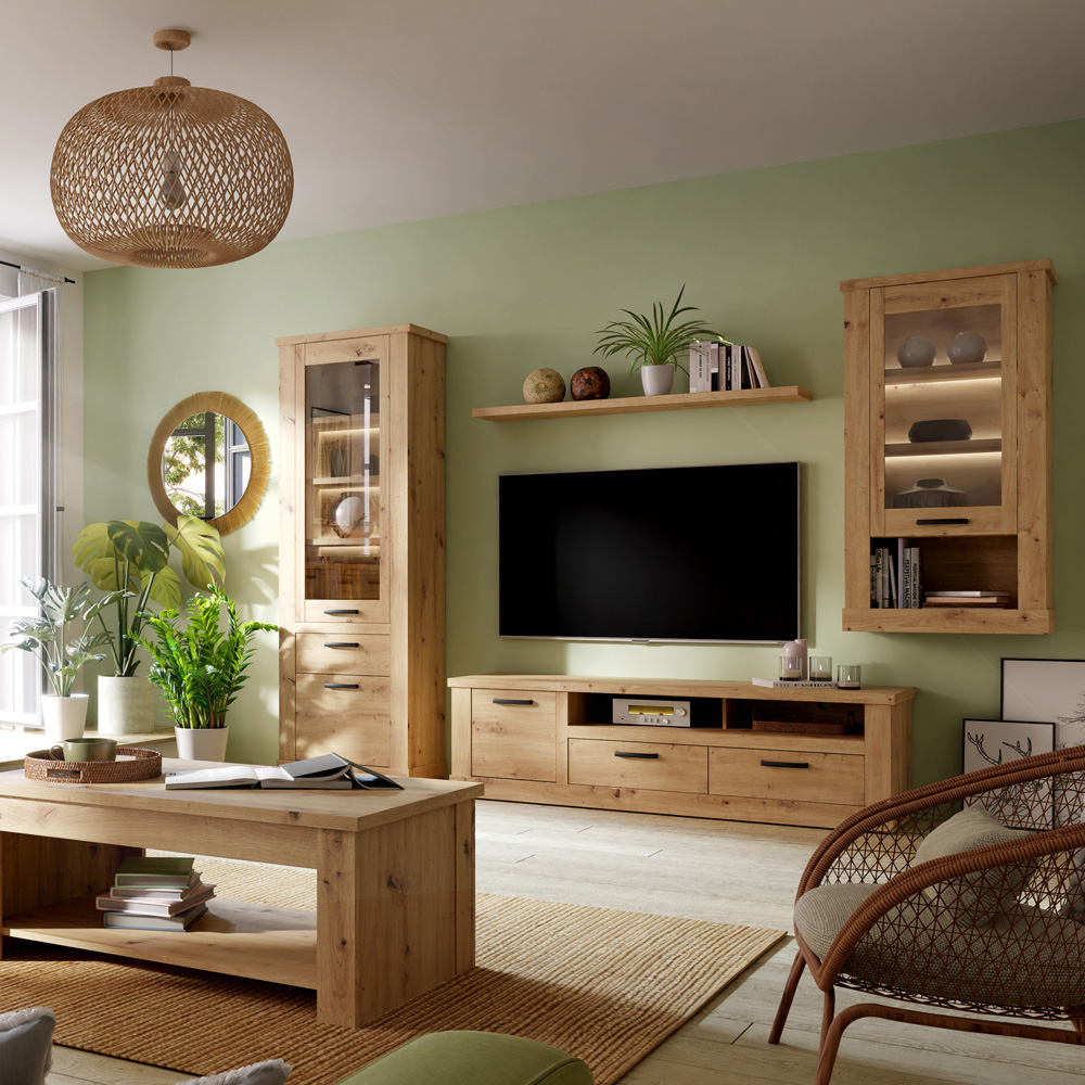 Florence Corona Artisan Oak Floating Wall Shelf 140cm Image 5