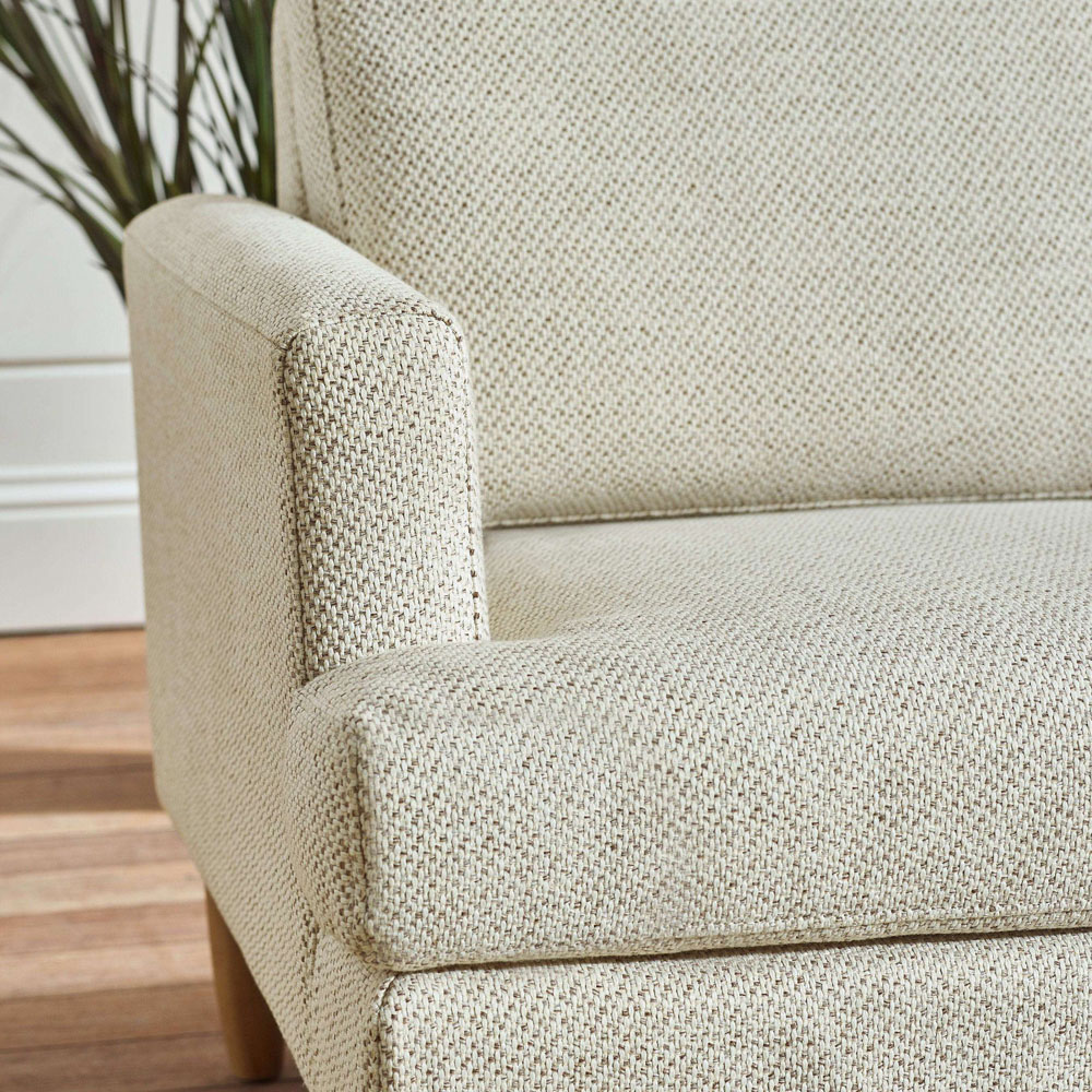 Julian Bowen Daisy 2 Seater Beige Pearl Barley Chenille Upholstered Compact Sofa Image 7