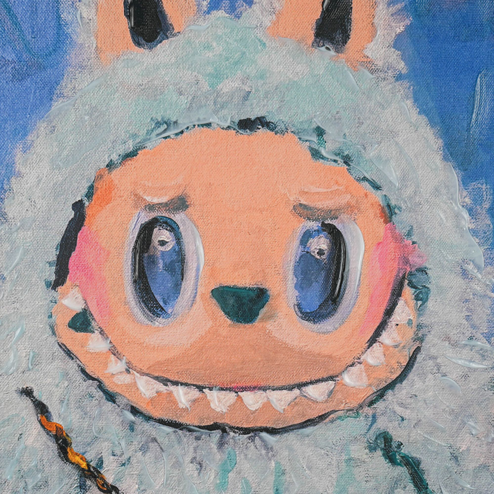 Stylish Plush Monster Canvas Blue Image 4