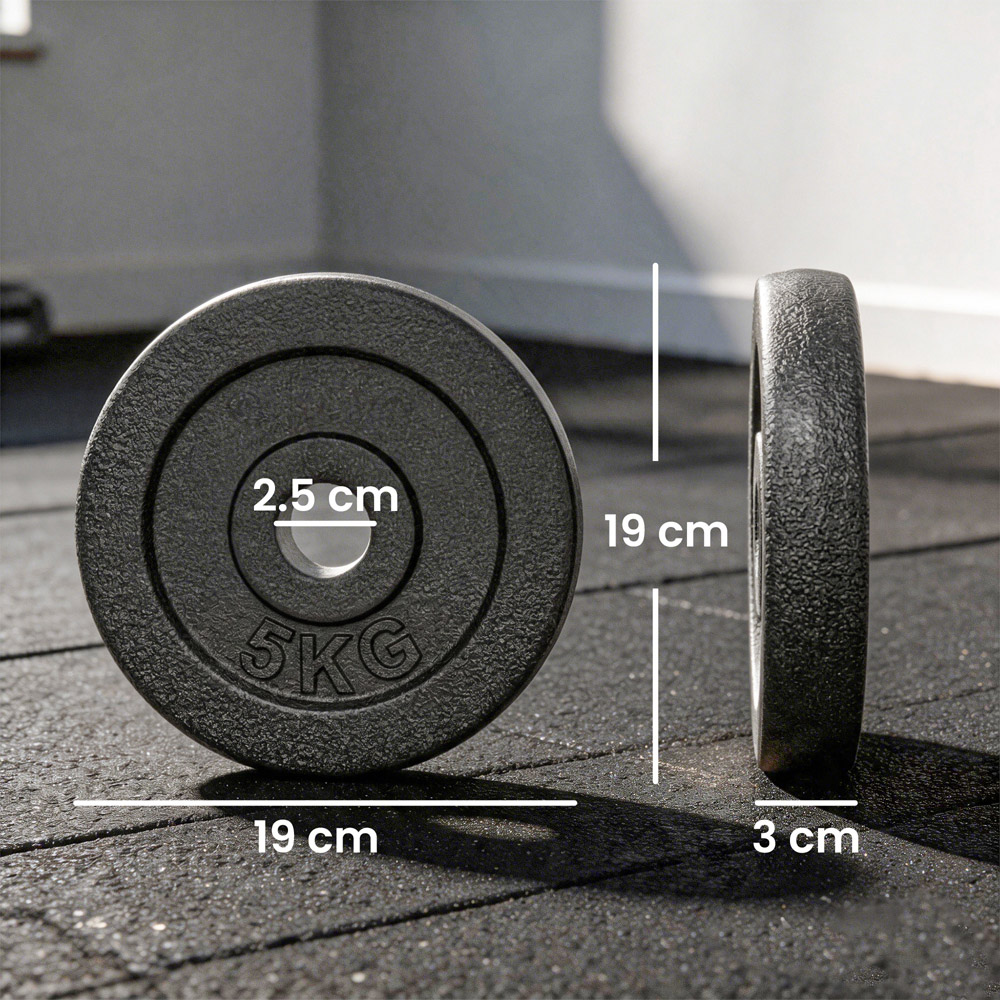 SPORTNOW Weight Plates Set 5kg 4 Pack Image 8