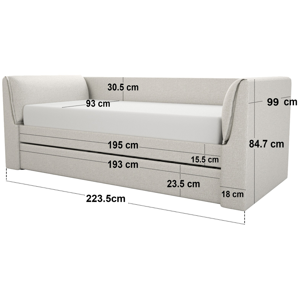 Flair Max Cream Day Bed with Trundle Image 7