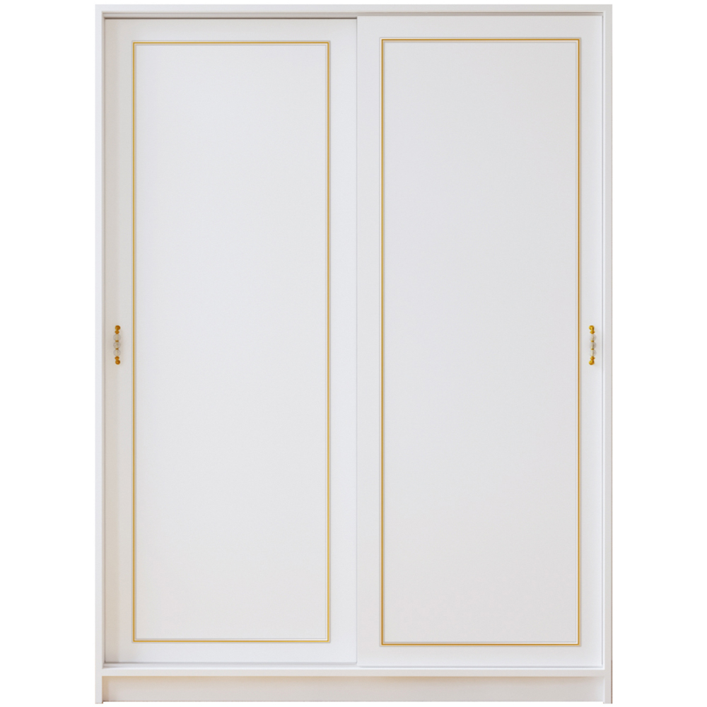 Evu MARIE 2 Door Gold and White Sliding Wardrobe Image 2