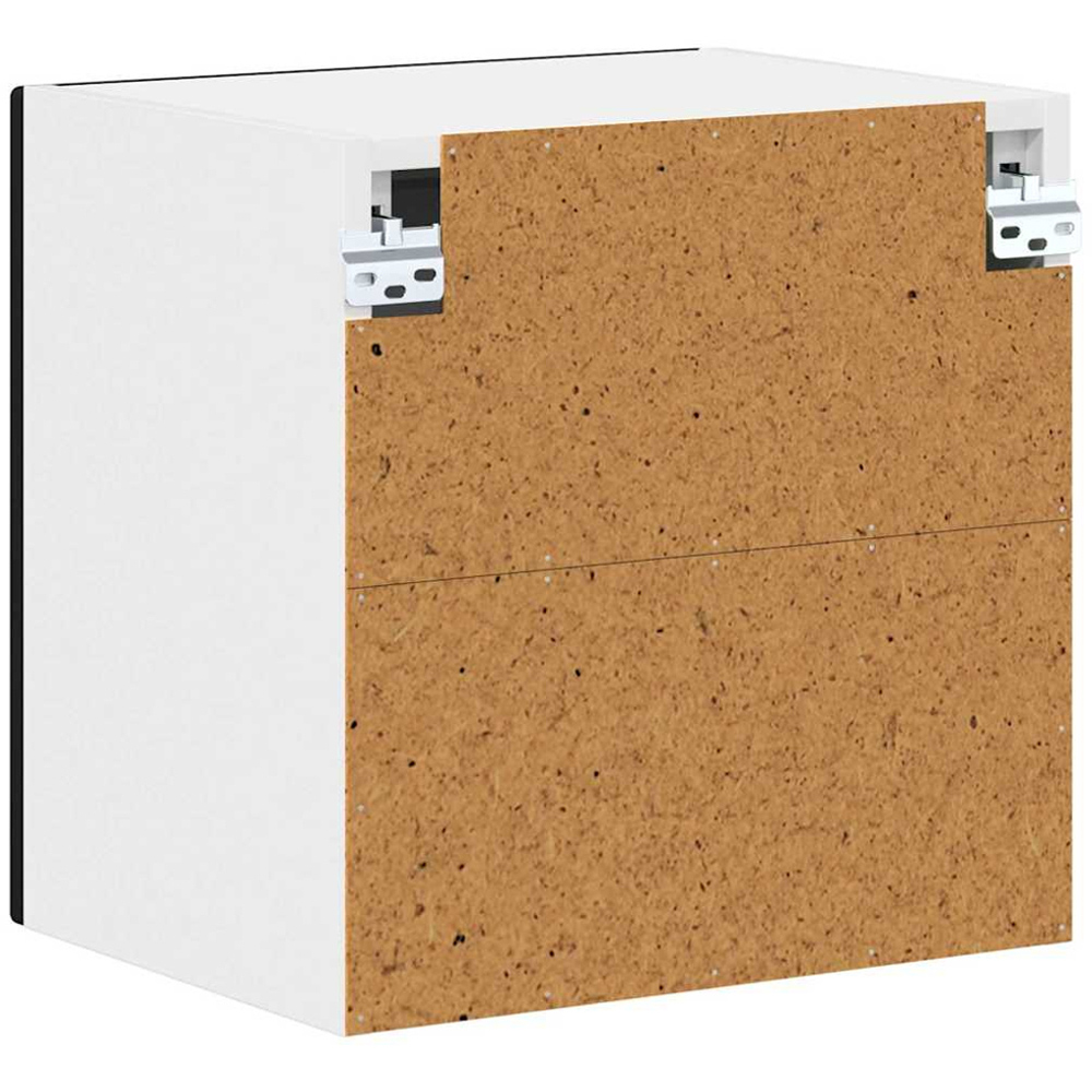 vidaXL Kalmar Single Door Black Wall Mounted Square Kitchen Cabinet Image 8