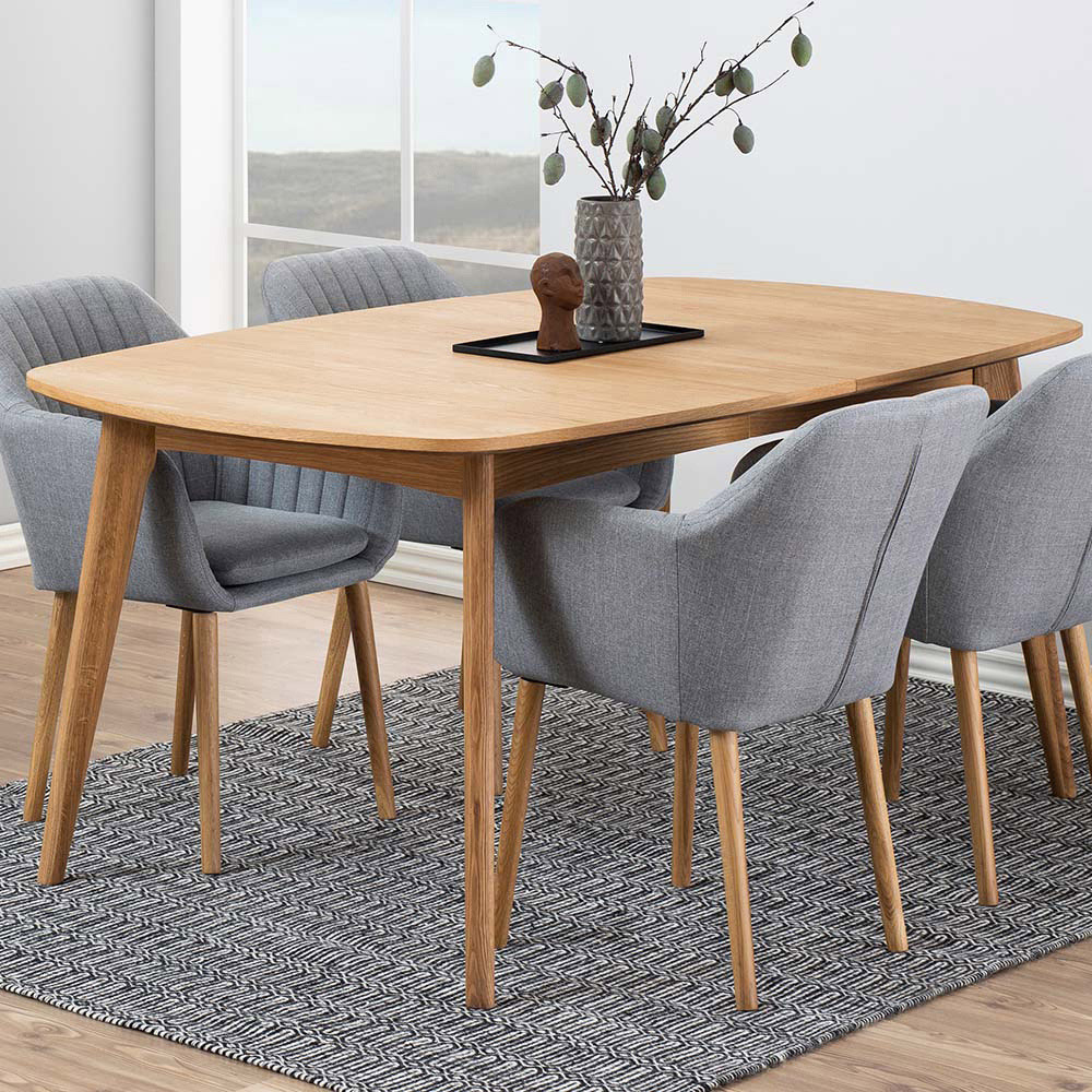 Florence Marte 6 Seater Extendable Dining Table Oak Image 1