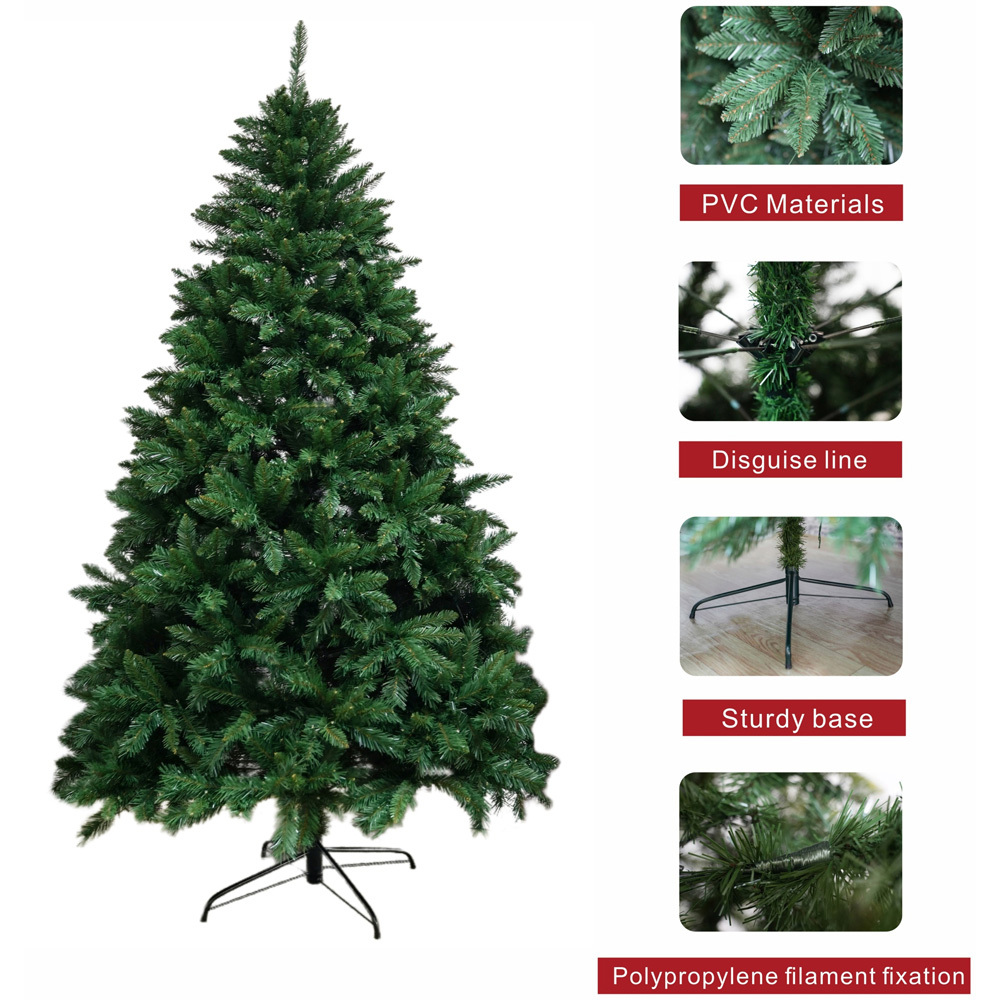 Abrihome Artificial Christmas Tree with Hinged Branches 7ft Image 3