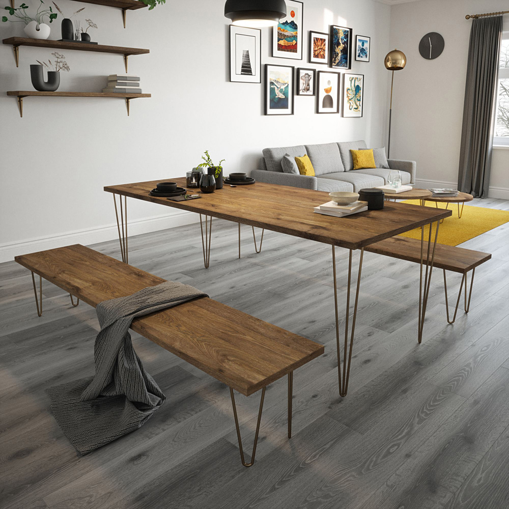 Rothley Antique Brass 3 Pin Hairpin Leg 710mm 4 Pack Image 2