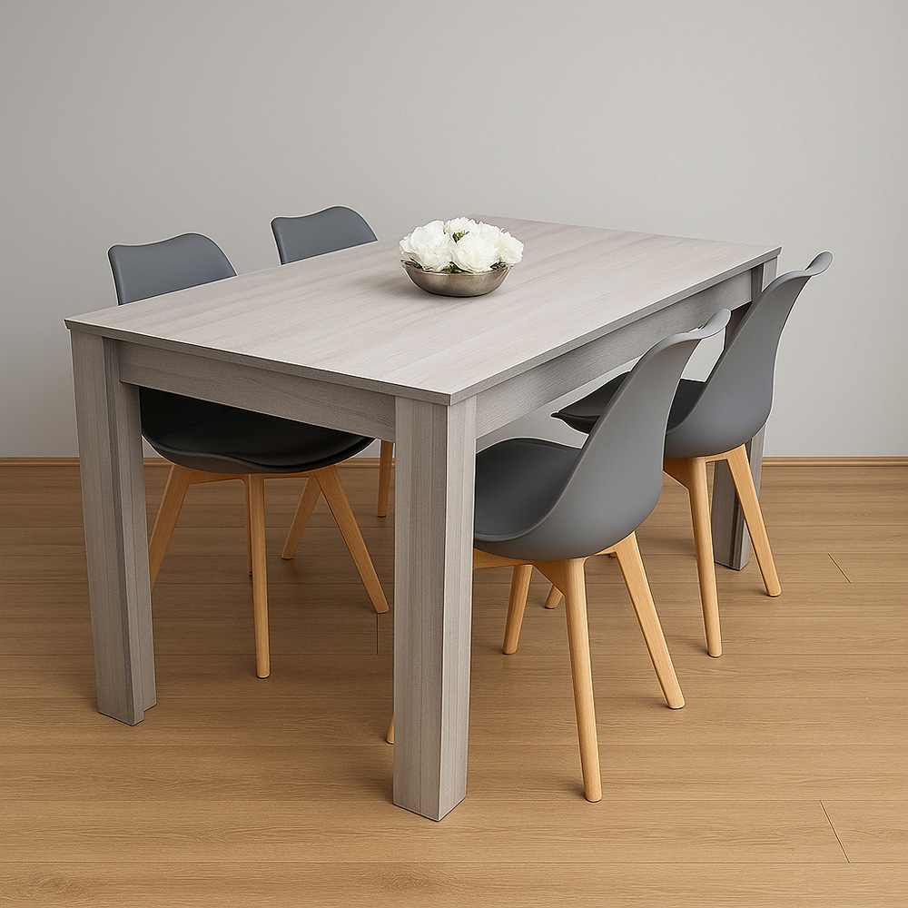 Portland Kosy Koala 4 Seater Modern Dining Set Grey Image 5