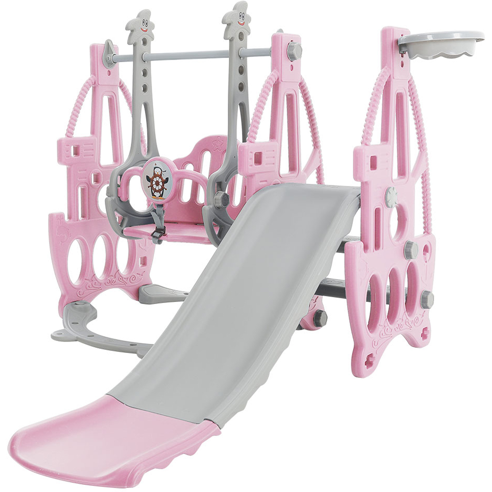 Living and Home 3 in 1 Kids Swing and Slide Playset Image 1