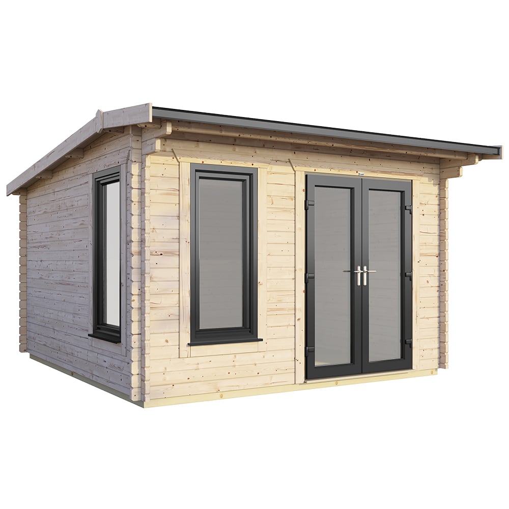 Power Sheds 12 x 10ft Right Double Door Apex Log Cabin Image 1