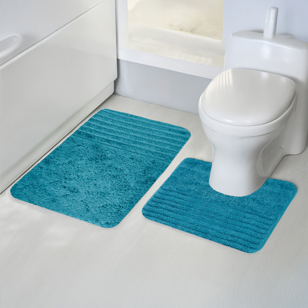 Velosso Linear Jade Bath Mat Set Image 2
