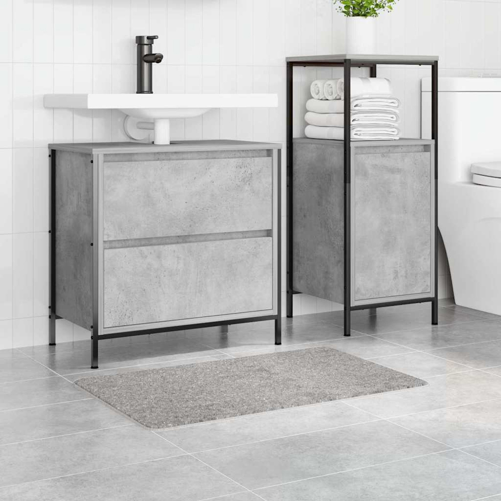 vidaXL Grey Anti-Slip Bath Mat 50 x 80cm Image 2