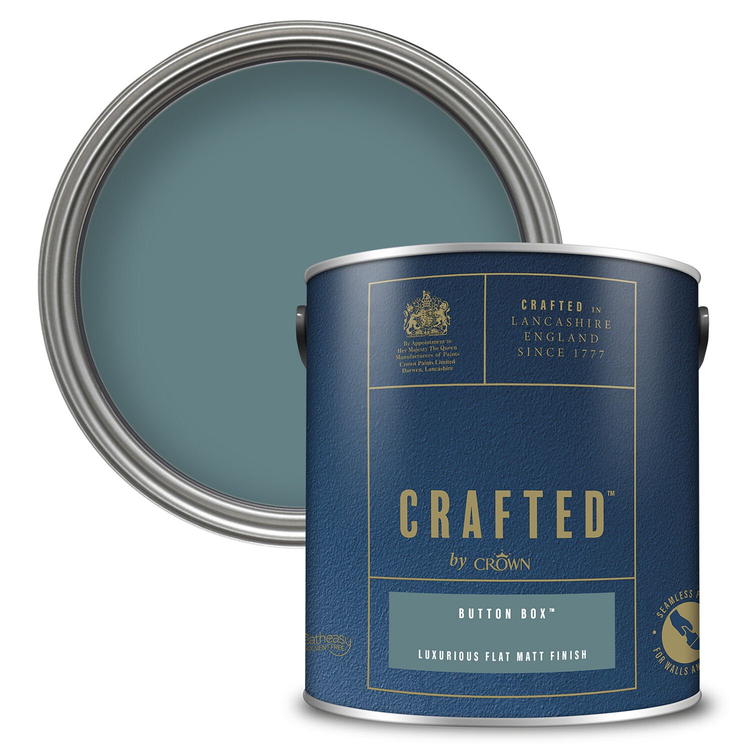 Crafted Flat Matt Paint 2.5L - Button Box Image 1