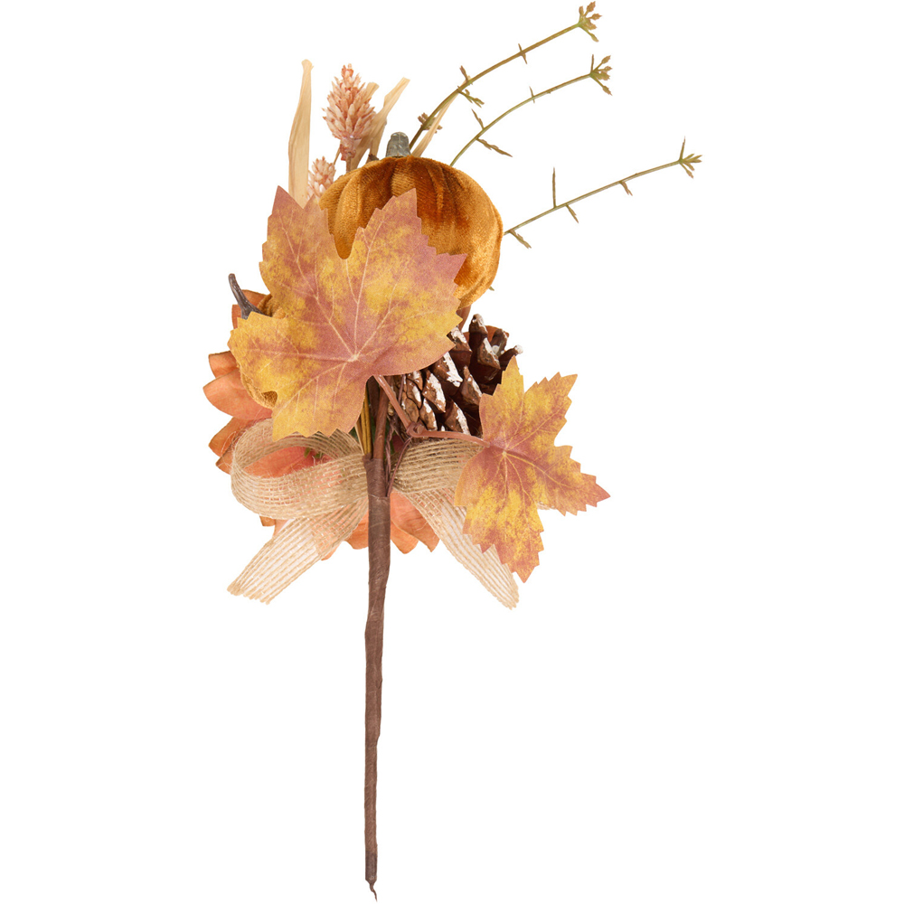 Small Sunflower Autumnal Pick Orange Image 2