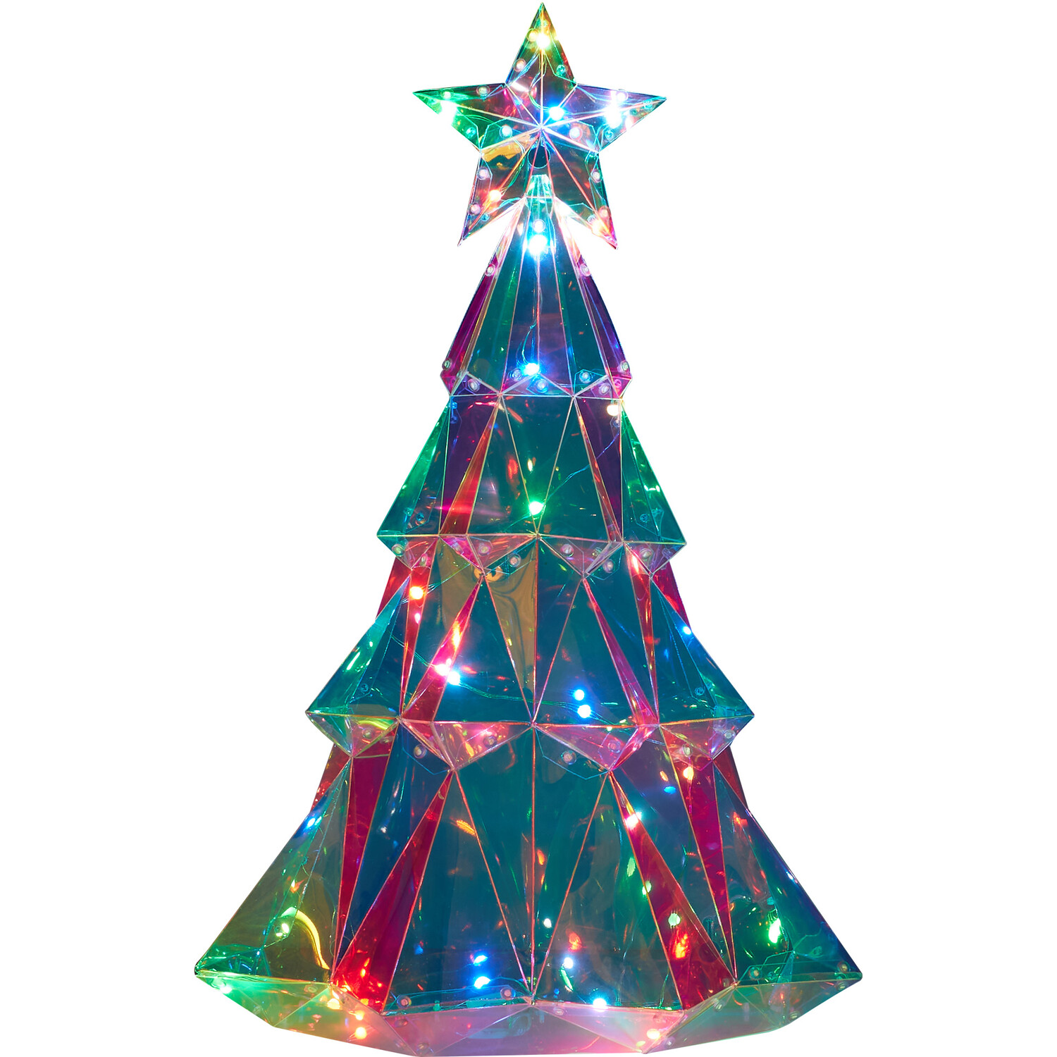 Crystal Effect LED Half Tree - Iridescent Image 5