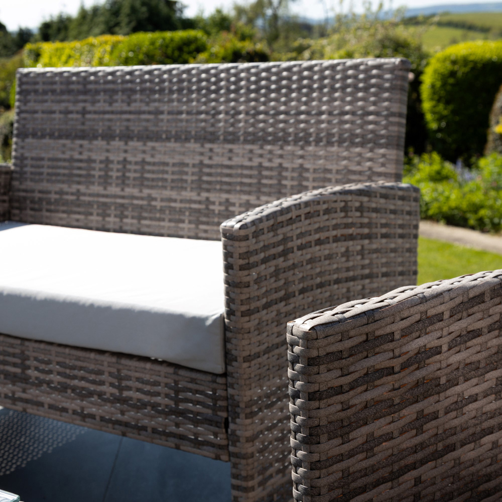 Artemis Home Arlo 4 Seater Grey Rattan Lounge Set with Cushion Image 2