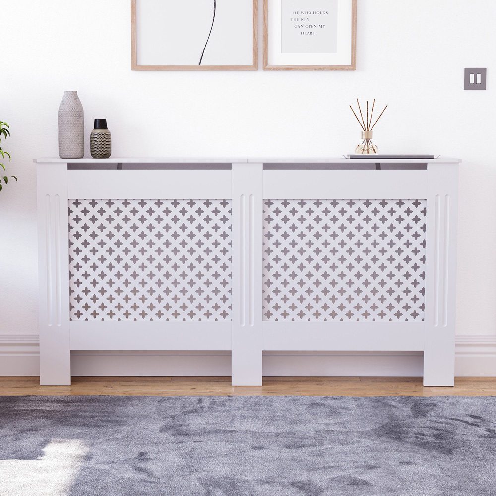 VIDA DESIGNS Oxford White Radiator Cover Large Image 3