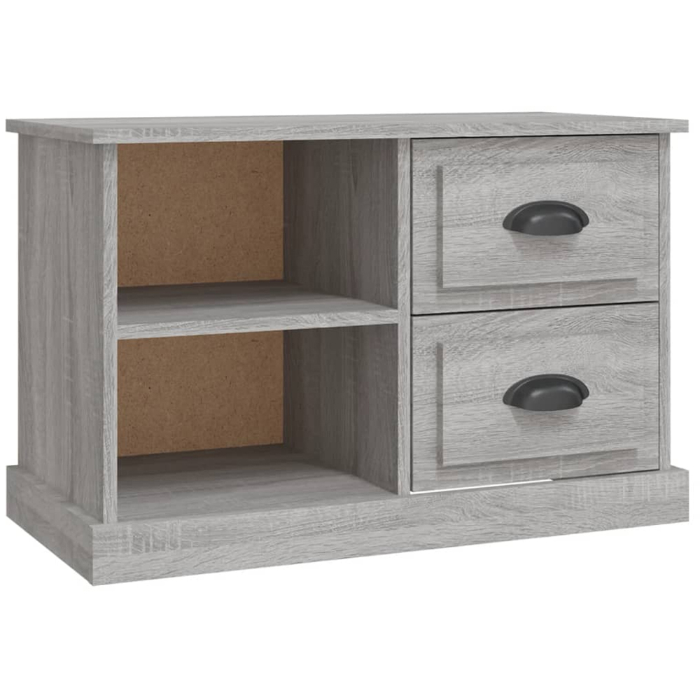 vidaXL 2 Drawer 2 Shelf Grey Sonoma TV Cabinet Image 2