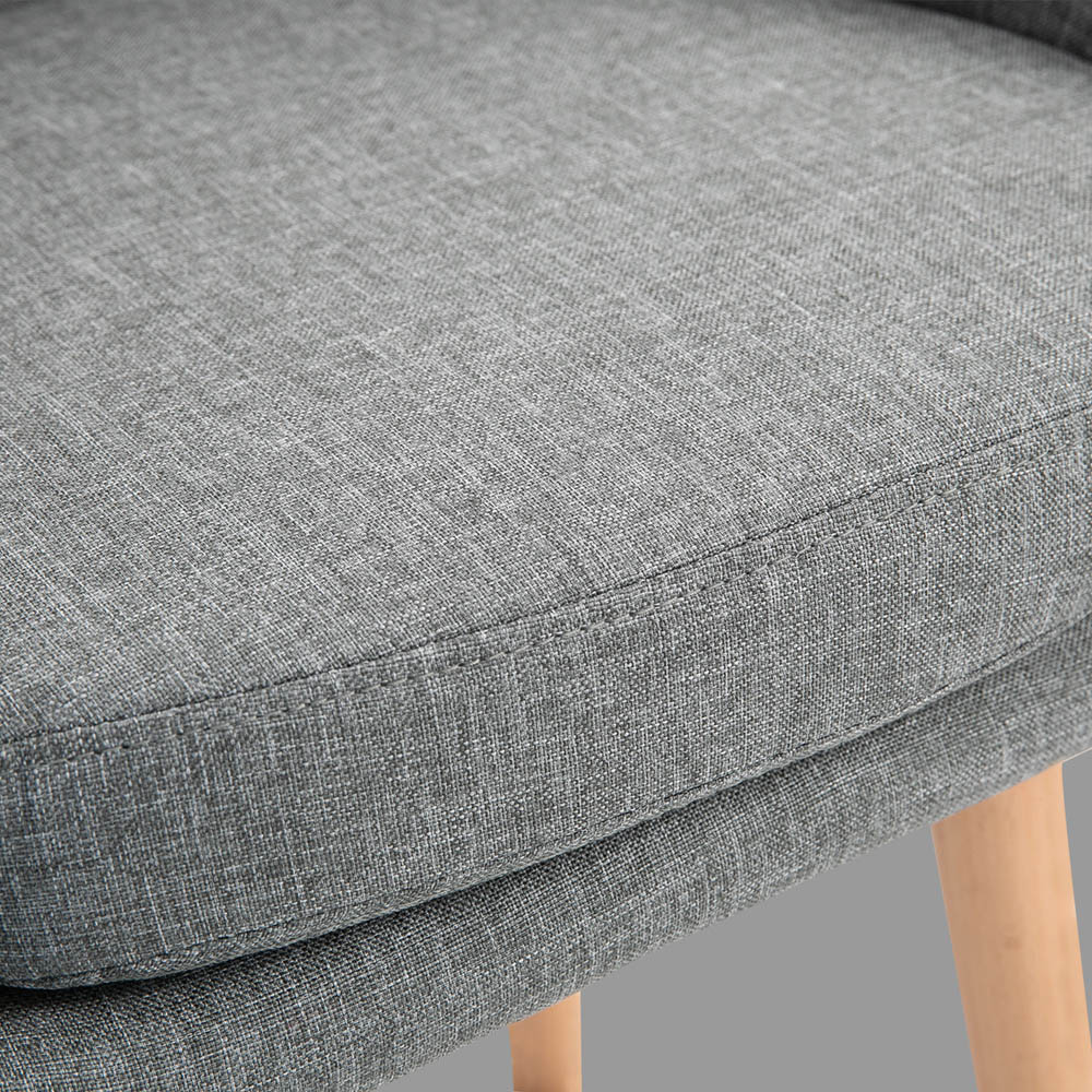 Portland Grey Upholstered Bar Stool Set of 2 Image 3